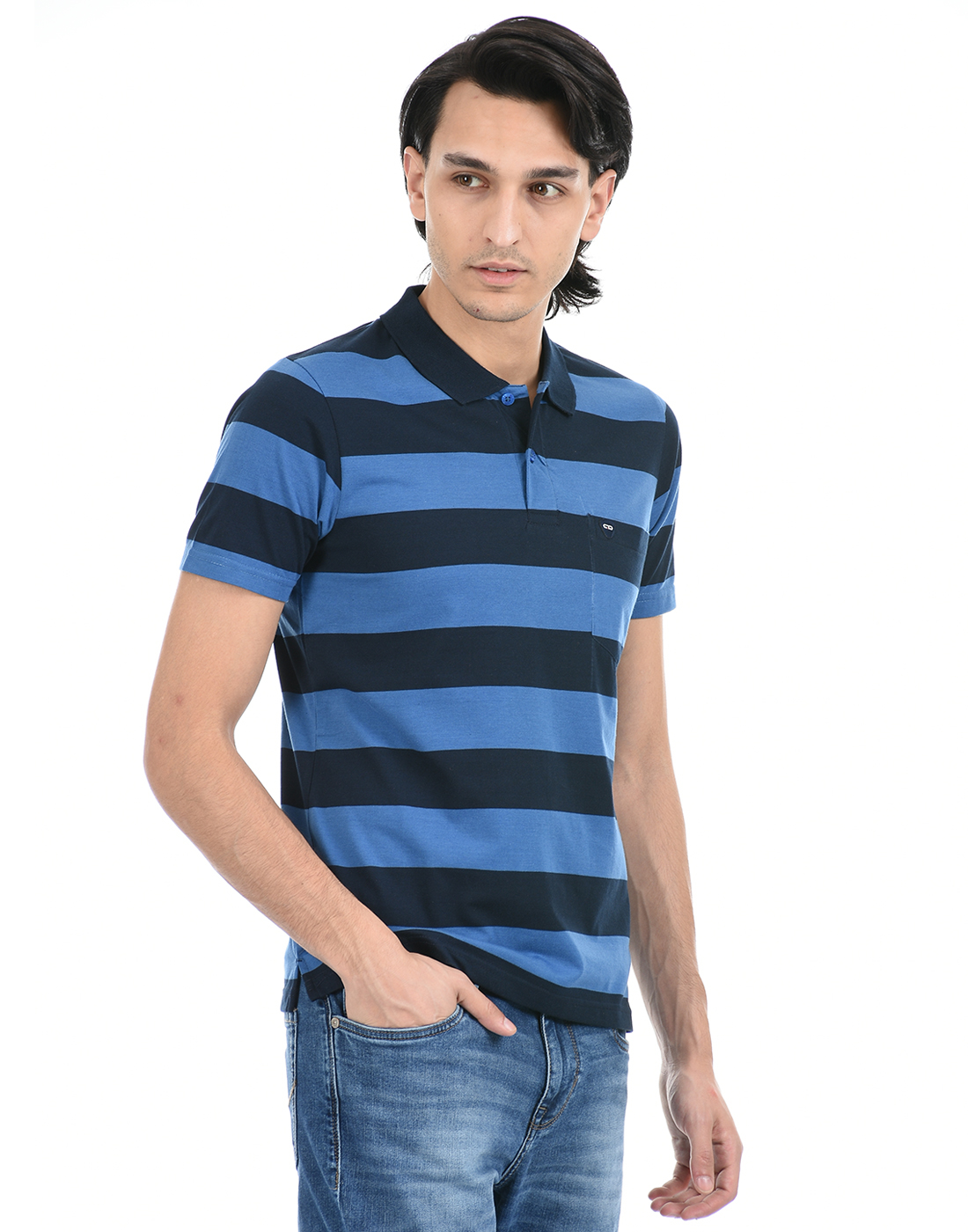 Cloak & Decker by Monte Carlo Men Blue Polo Tshirt
